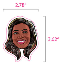 Image 4 of NY Attorney General Letitia James Face Sticker