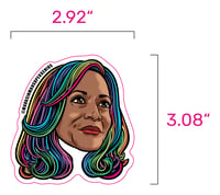 Image 5 of Vice-President Kamala Harris Face Vinyl Sticker