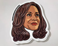 Image 1 of Vice-President Kamala Harris Face Vinyl Sticker