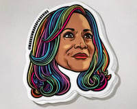 Image 2 of Vice-President Kamala Harris Face Vinyl Sticker