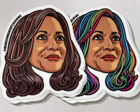 Image 3 of Vice-President Kamala Harris Face Vinyl Sticker