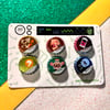 Color Chip Bottlecap Pins