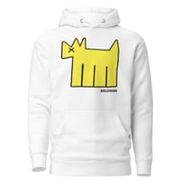 Image 1 of White Miloman Yellow Dog Classic Hoodie Adults