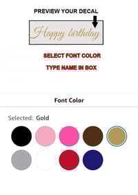Image 4 of 15  letters only   customized  name decal (Only available 3 weeks before event date )
