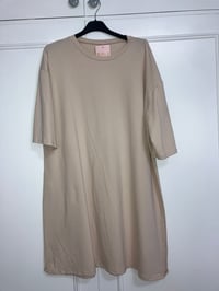 Beige T-shirt dress 