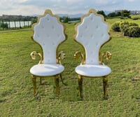 Stainless throne chair  gold 