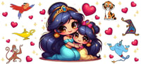 Mom Mini Princess Jasmine Double Sided Uv Dtf Wrap W0751
