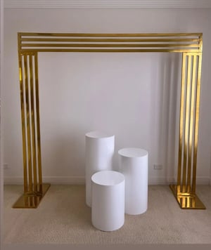 Image of 4 lines Gold stainless steel backdrop only  