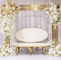 Image 2 of 4 lines Gold stainless steel backdrop only  