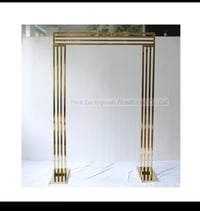 Image 3 of 4 lines Gold stainless steel backdrop only  