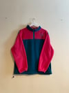 Teal and Cerise heart fleece