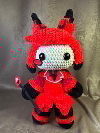 Image 2 of Hazbin Hotel - Alastor crochet plush preorder