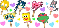 Cartoon Ice Cream Popsicles Double Sided Uv Dtf Wrap Spongebob TMNT Tweety W0571