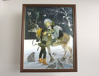 Image 1 of Framed Vintage Foil Print, Robber Girl & Gerda from The Ice Queen by J & A Grahame Johnstone 