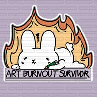 Image 4 of Art Burnout Survivor 10x10cm Sticker