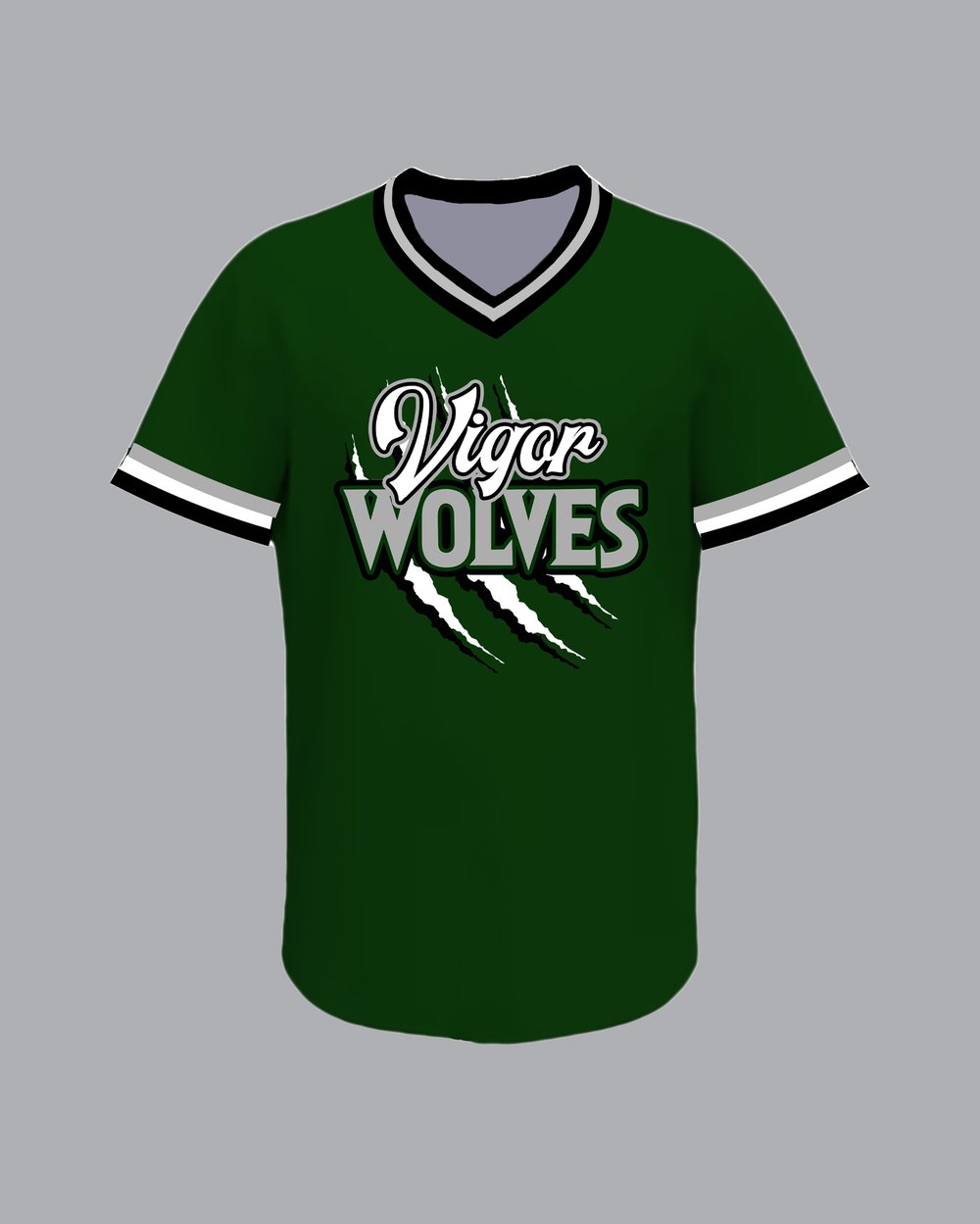 Image of Vigor Wolves Green Pullover Jersey