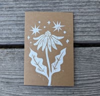 Image 2 of Handprinted coneflower card