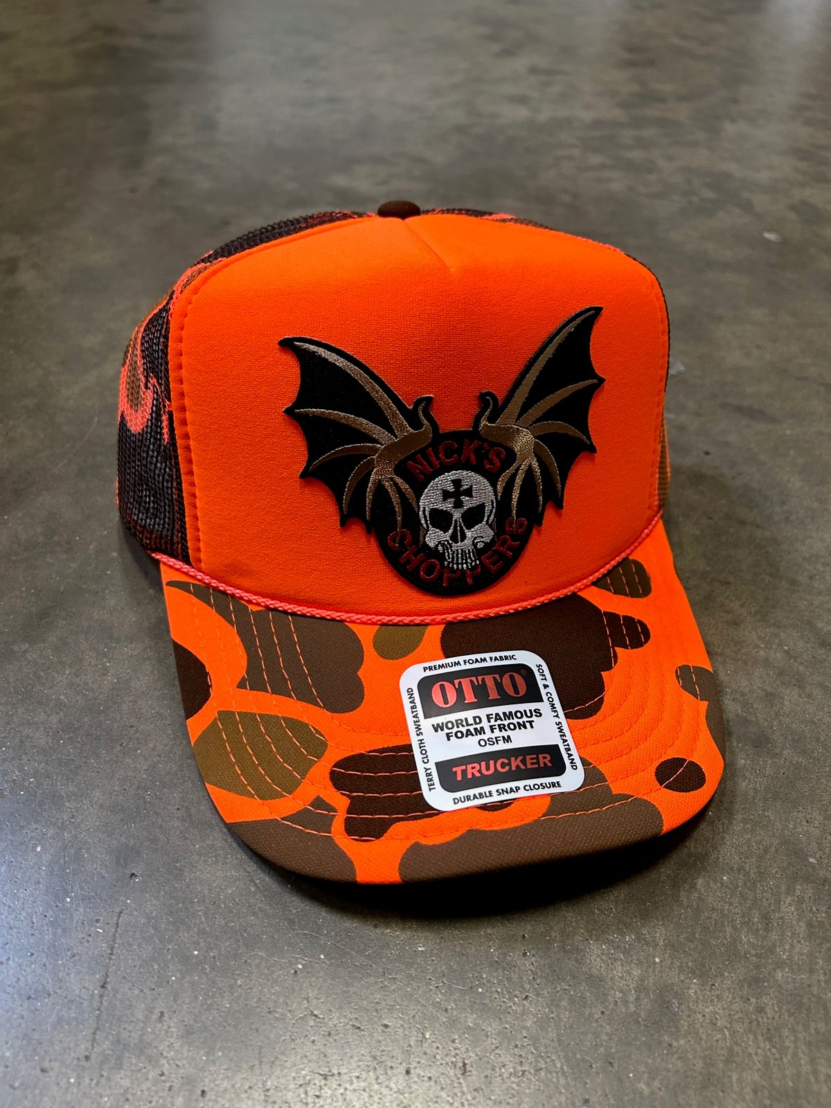 Image of NICK'S CHOPPERS Bad Boy Trucker Hats.