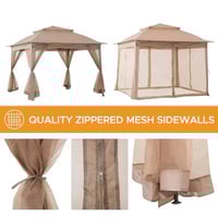 Image 9 of PopUp Instant Gazebo with Mosquito Netting Cover- 11x11 Foot Dimensions