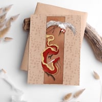 Dragon ve Crane Postcard