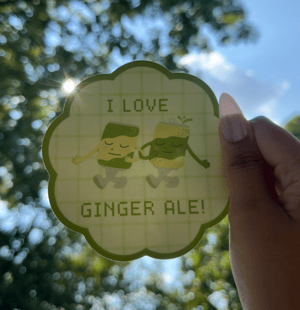 I Love Ginger Ale Sticker