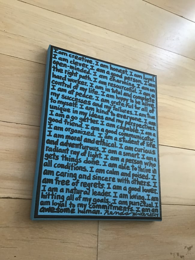 Positive Affirmations β’ 10β x 8β Canvas Original