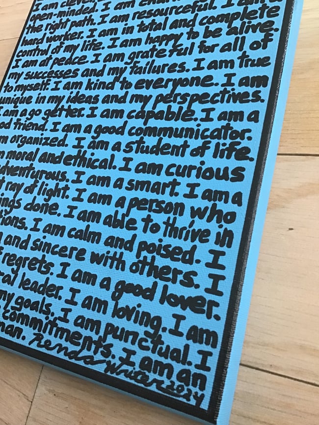 Positive Affirmations β’ 10β x 8β Canvas Original