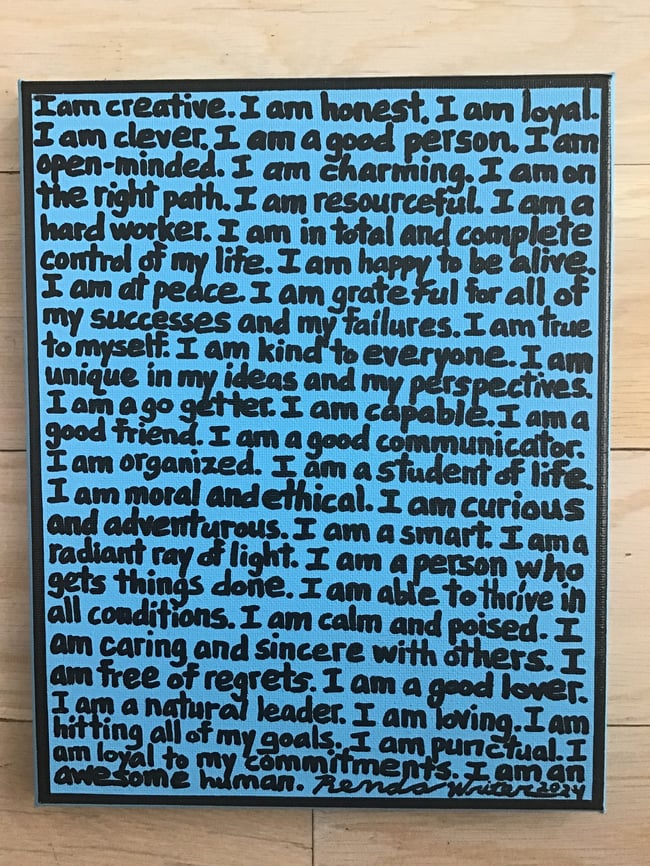 Positive Affirmations β’ 10β x 8β Canvas Original