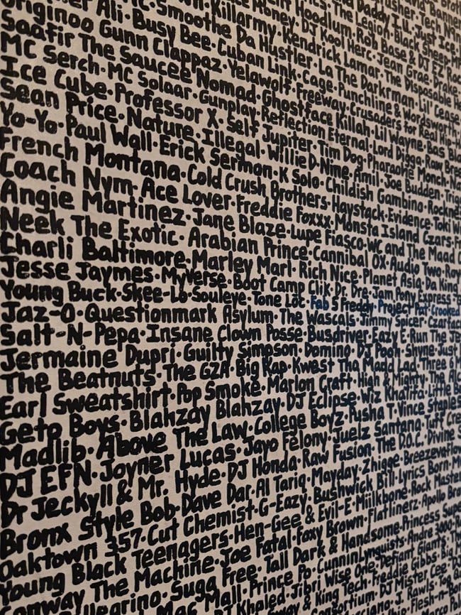 “Handwritten Art Tribute to Hip-Hop” 2nd Edition • 30” x 32” Canvas Original