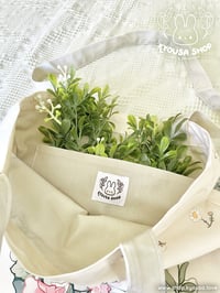 Image 2 of Bunny Greens Tote - Lined Canvas Bag