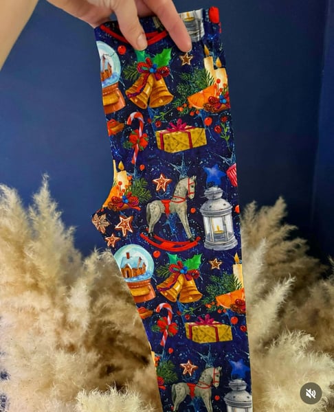 Image of Silent Night Christmas Leggings 