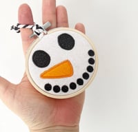 CHRISTMAS SALE Snowman Hoop Decoration