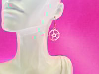 Image 3 of Earrings: Silver Cogs