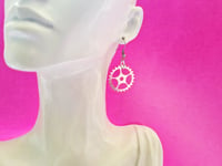 Image 3 of Earrings: Silver Cogs