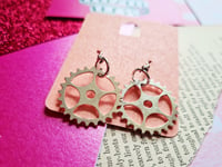 Image 5 of Earrings: Silver Cogs