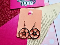 Image 2 of Earrings: Silver Cogs