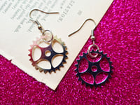 Image 1 of Earrings: Silver Cogs