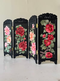 Image 1 of Mini Nocturnal Garden, Quadriptych on Doll House Divider