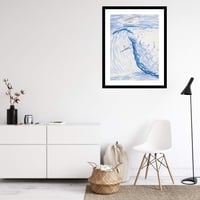 Image 5 of Raymond Pettibon - I See A Wave Of More Than..., Fine Art Giclee Print, Surfer Poster, Hawaii, Cali