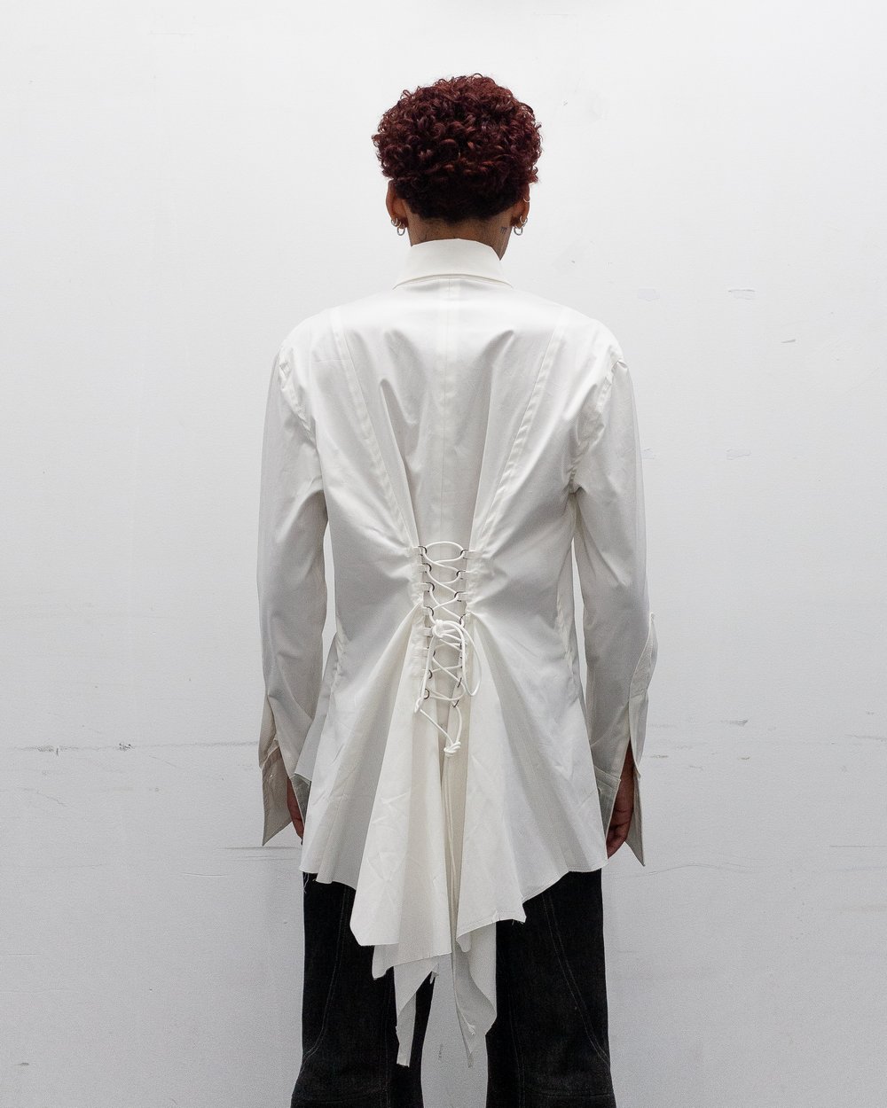 THE GLIMMER BUTTON UP - WHITE MIST