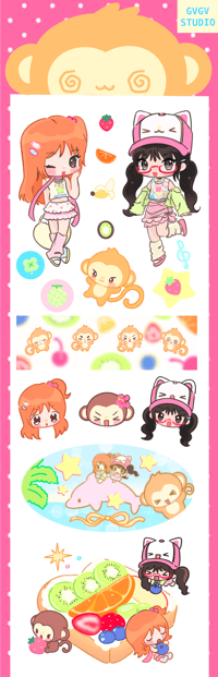 Image 1 of Summer Fruit Sticker Sheet 