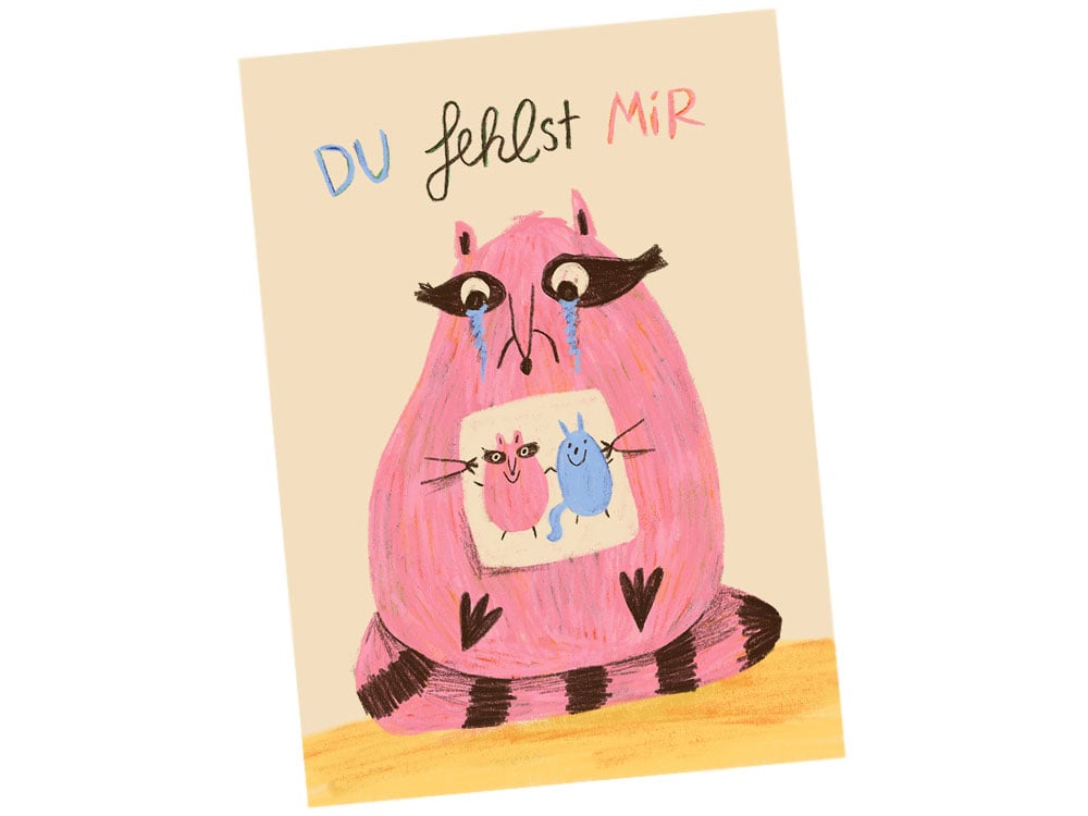 Image of POSTKARTE Du fehlst mir