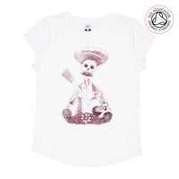 Image 3 of Day Of The Dead Organic Cotton Rolled Sleeve T-shirt