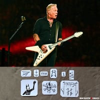 Image 1 of James Hetfield guitar stickers Gibson Electra Flying V 2236 vinyl decal 2024 