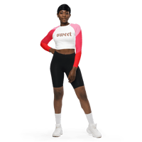 Image 8 of Sweet Sugar Recycled Long-Sleeve Crop Top