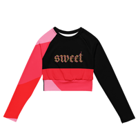 Image 3 of Sweet Recycled Long-Sleeve Crop Top