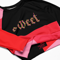 Image 5 of Sweet Recycled Long-Sleeve Crop Top