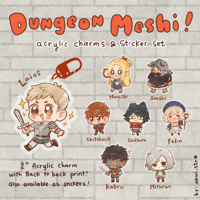 Image 1 of Dungeon meshi acrylic charm and sticker set