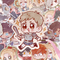Image 3 of Dungeon meshi acrylic charm and sticker set