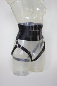 Image 5 of MADE TO ORDER - Small Elastic Waist Cincher in satin with garters (Size XS - XL)